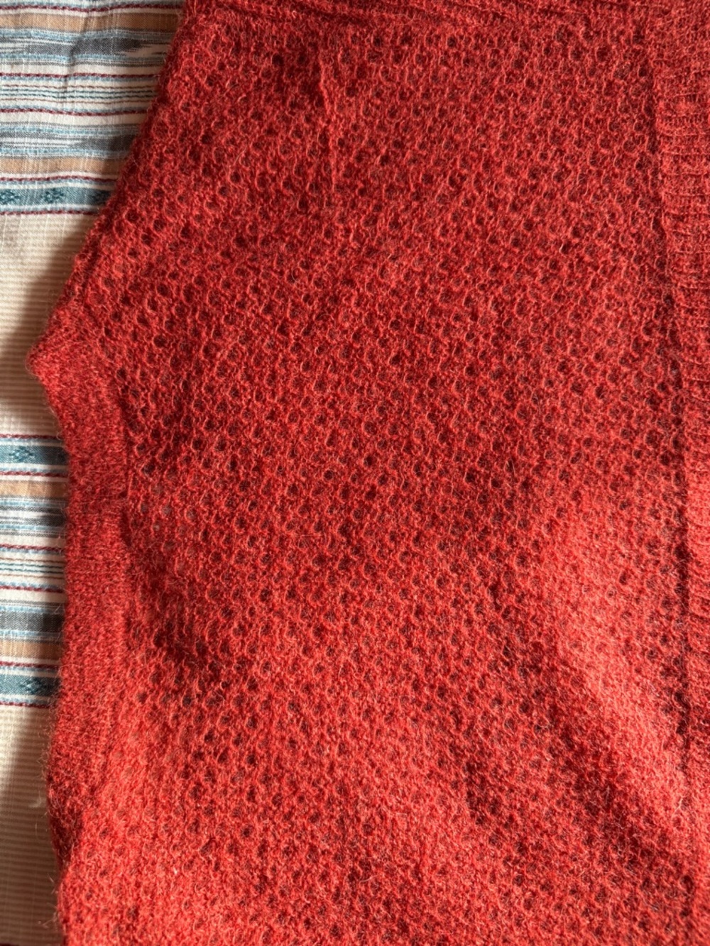 Cozy Women's Crewneck Sweater in Burnt Orange - Picture 5 of 7